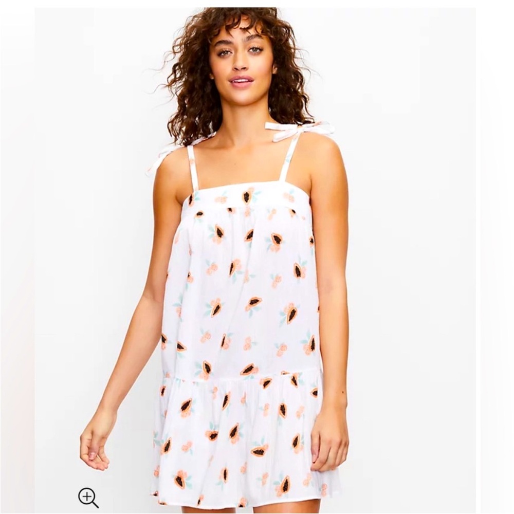 LOFT Beach Papaya Tie Strap Swing Dress Size XL - New without tags, never worn